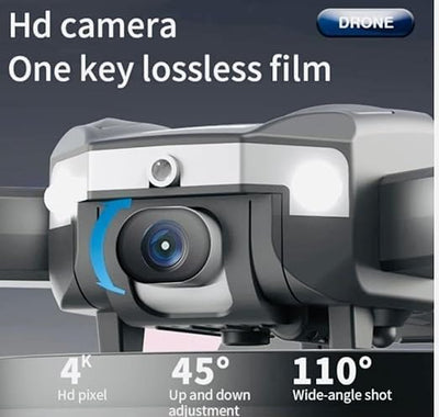 Compatable for FROWWY J2 Drone with 4K HD Camera, 360° Rotation, 110° Wide-Angle Lens, 45° Adjustable Camera, LED Lights, Carrying Case