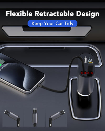 Model Q9 – Ultimate 4-in-1 Car Charger with Super Fast Charging
