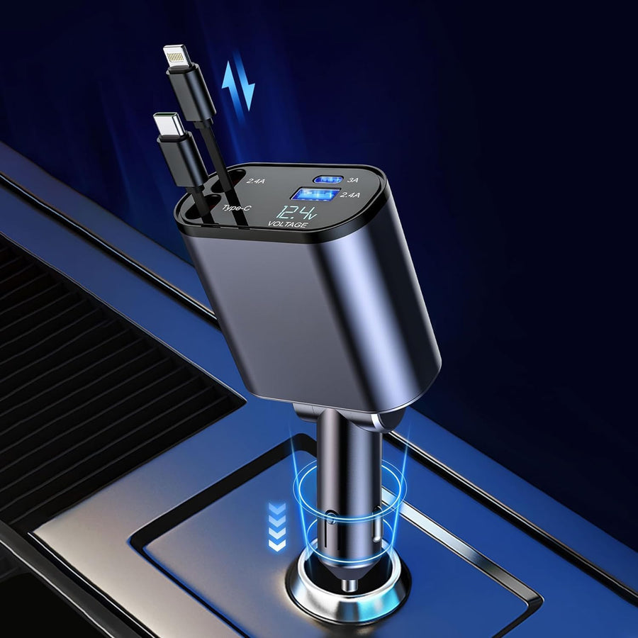 Model Q9 – Ultimate 4-in-1 Car Charger with Super Fast Charging