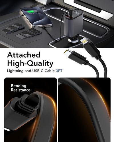 Model Q9 – Ultimate 4-in-1 Car Charger with Super Fast Charging