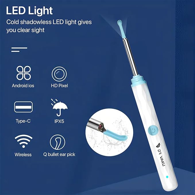 Earwax cleaner tool kit with 1080P camera WIFI & LED Light