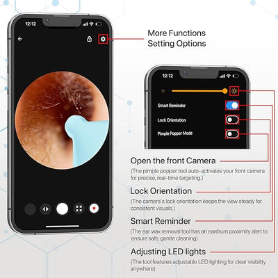Earwax cleaner tool kit with 1080P camera WIFI & LED Light