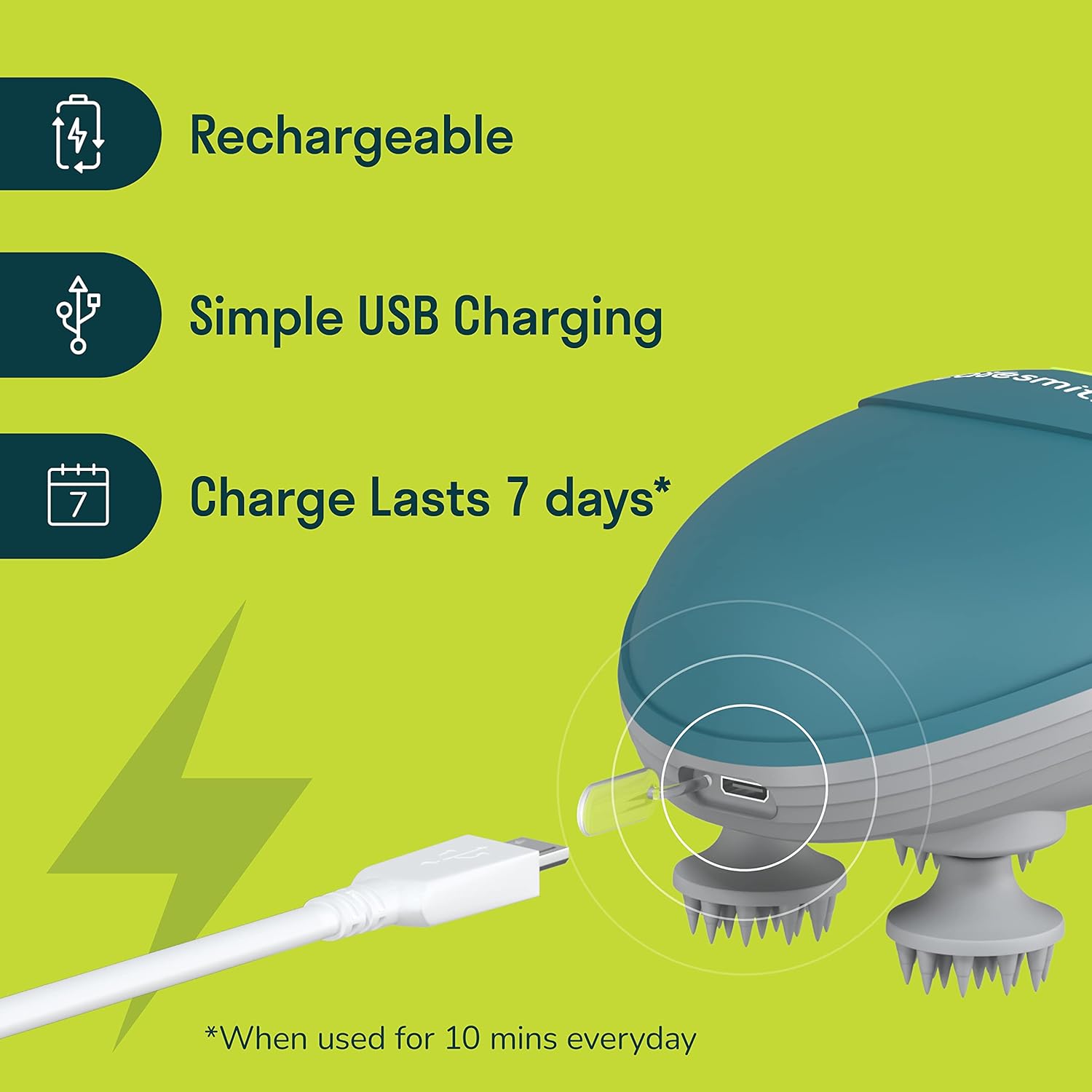 Scalp Massager | 96 Silicon Kneading Points with Detachable Heads | Scalp, Body & Head Massager for Hair Growth (Green)